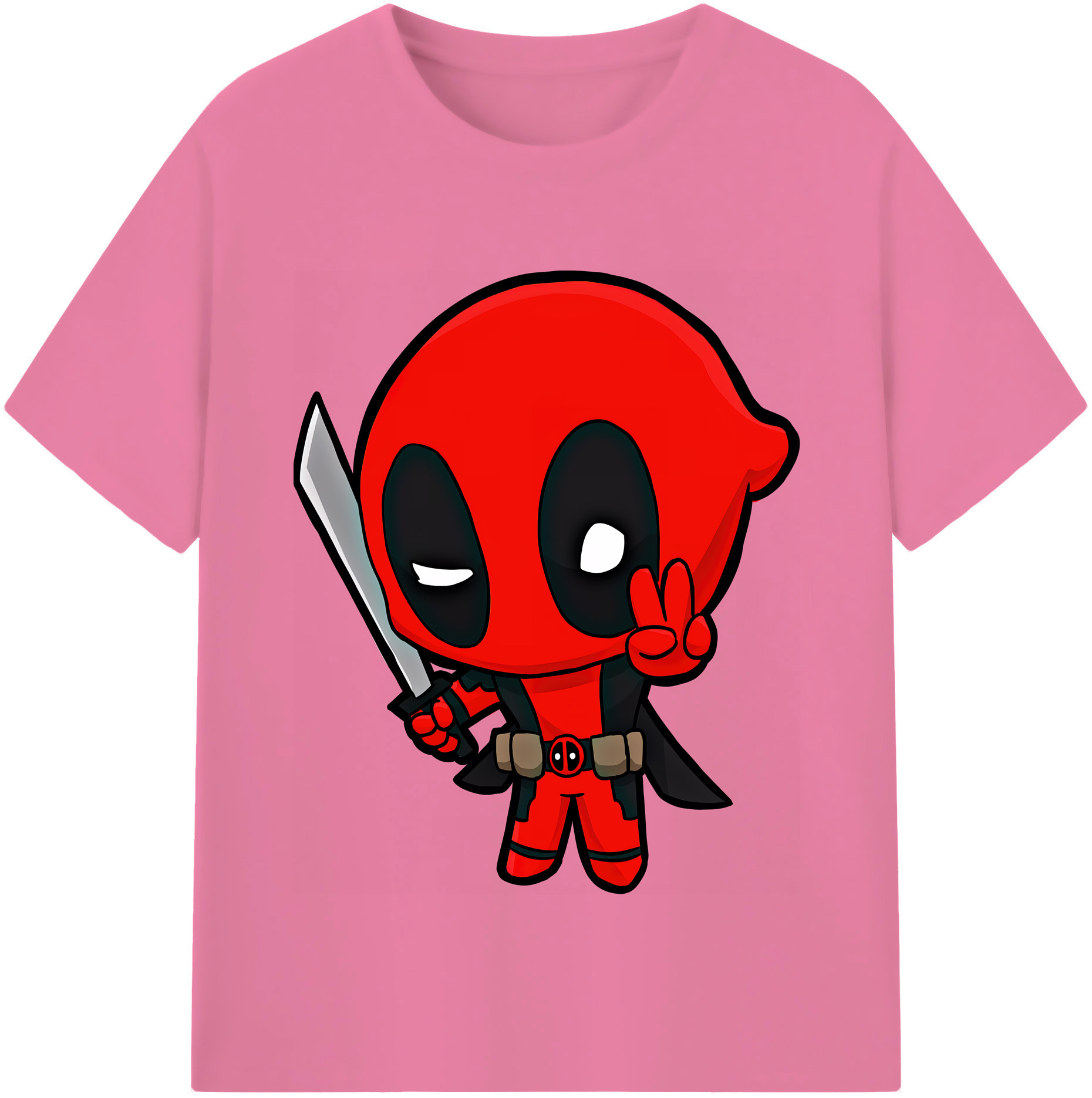 （画像用） Deadpool デッドプール 綿100％半袖Tシャツ（フロントプリント）